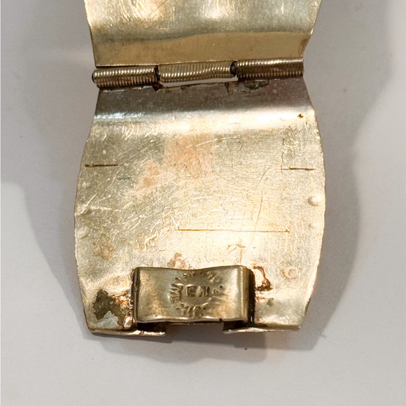 Vintage Mexico Alpaca Sim Stone Bracelet - 7” - Picture 2 of 3